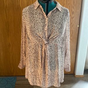 Torrid 2 sheer leopard top